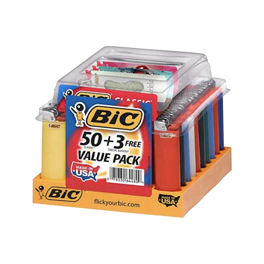 Bic Large Lighter 50+3 Value Pack