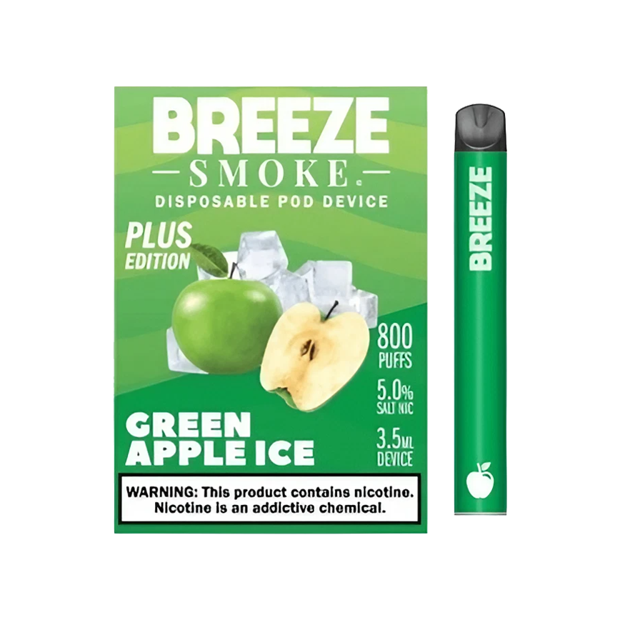 Breeze Smoke Pro Edition Disposable Green Apple 2000Puff 5% 10Ct