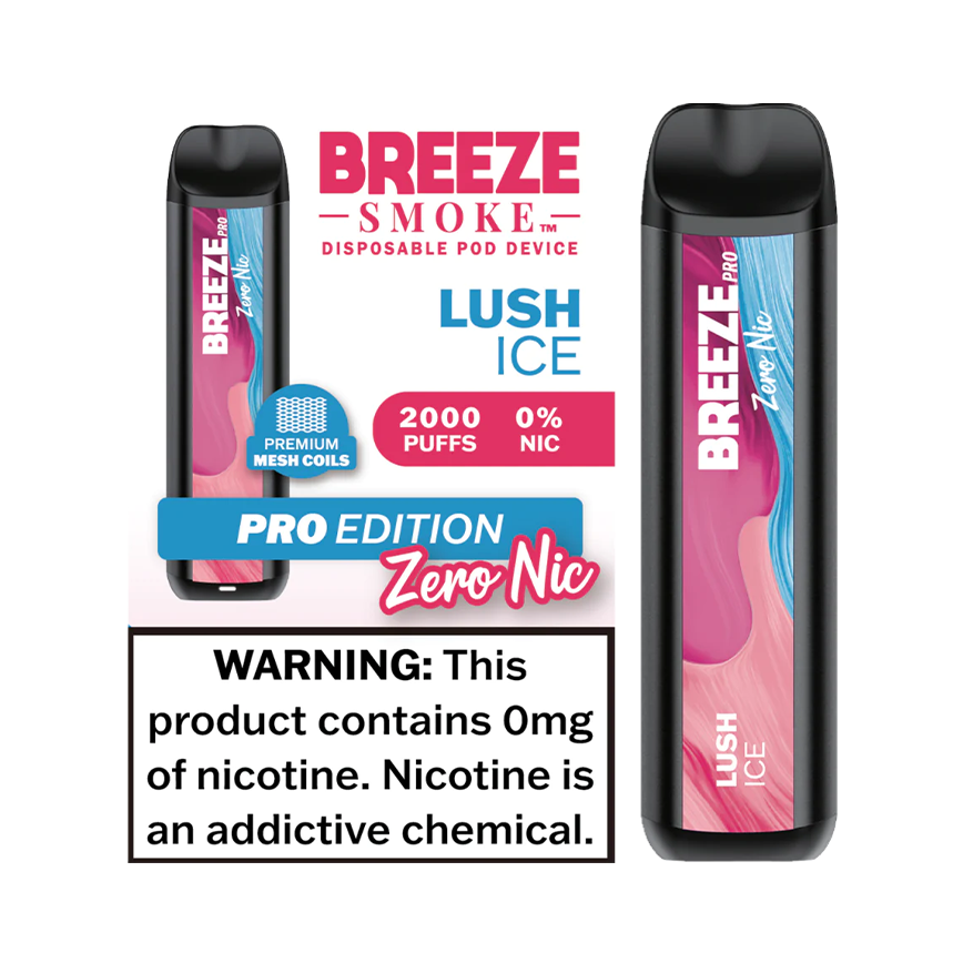 Breeze Smoke Pro Edition Disposable Lush Ice 2000Puff 5% 10Ct