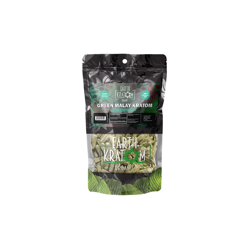 Earth Kratom Green Malay Kratom Capsules