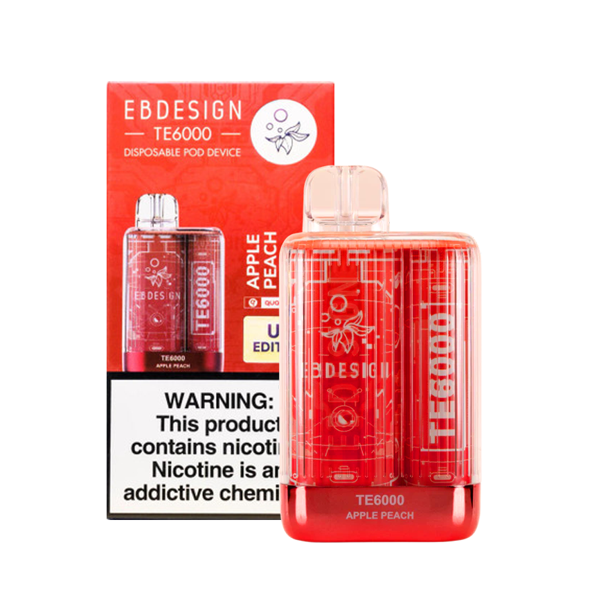 Ebdesign Apple Peach Te6000Puff 5% 5Ct