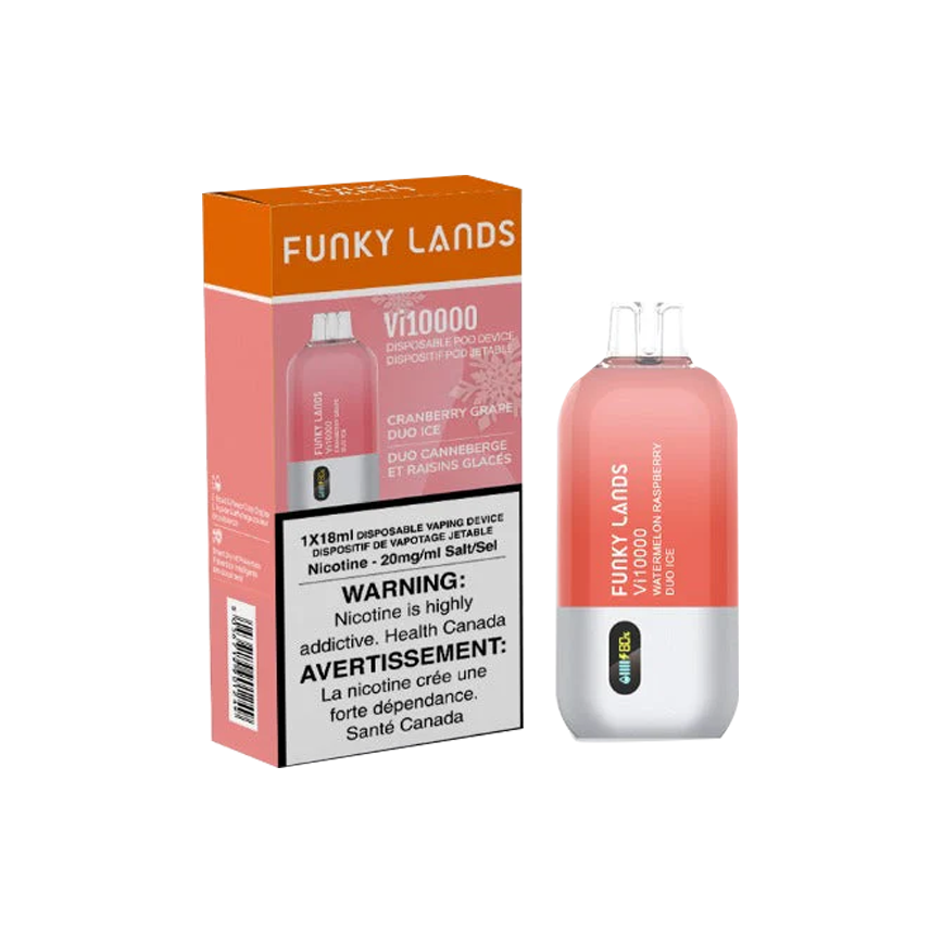 Funky Lands Cranberry Grape Duo Ice Vi10000Puff 5% 5Ct