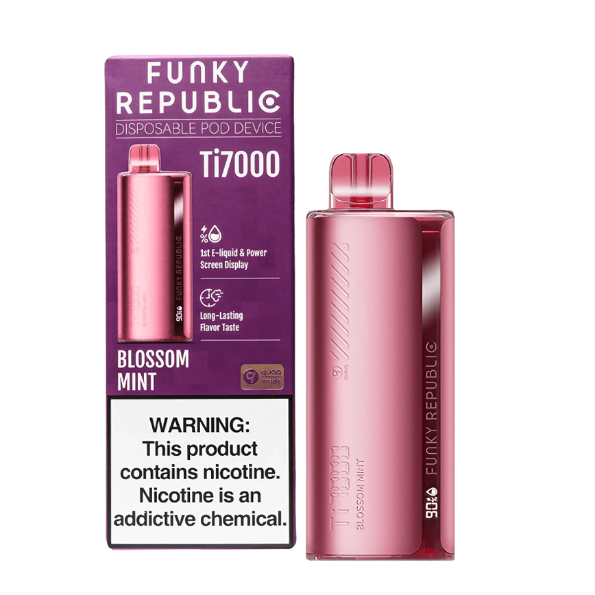 Funky Republic Blossom Mint Ti7000Puff 5% 5Ct