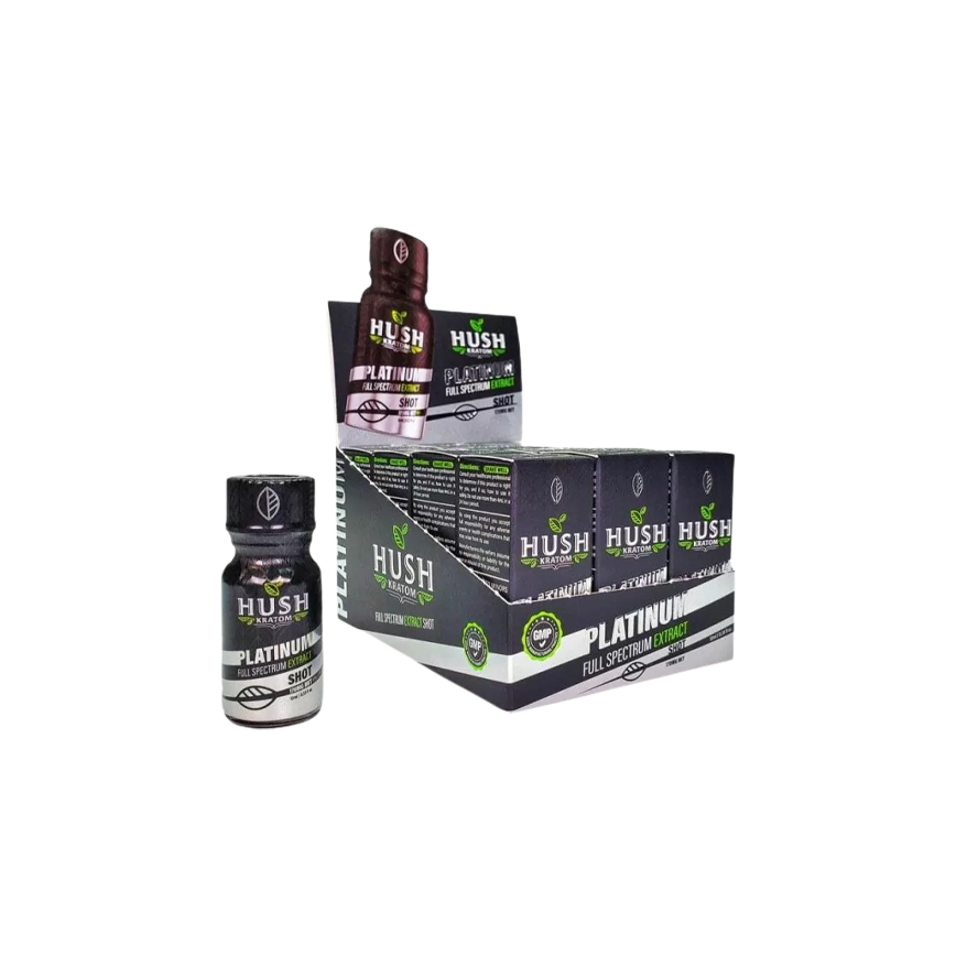 Hush Kratom Platinum Full Spextrum Extract 10Ml 12Ct