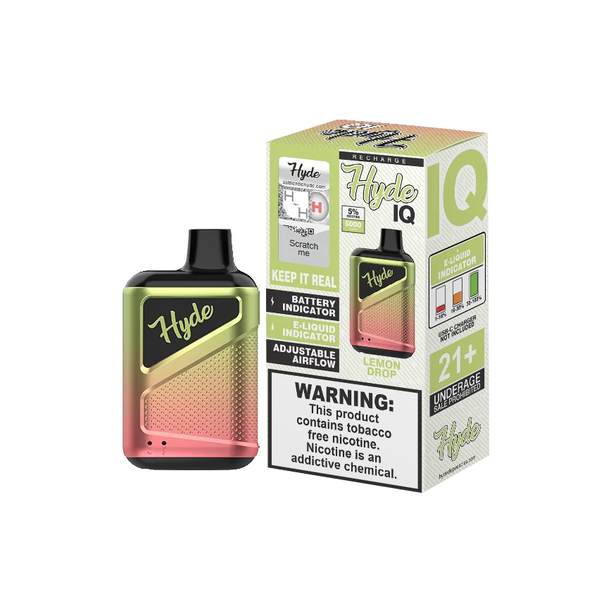 Hyde Iq Disposable Lemon Drop 5000Puff 5% 10CT