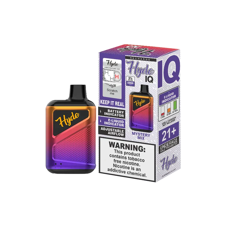 Hyde Iq Disposable Mystery Mix 5000Puff 5% 10CT
