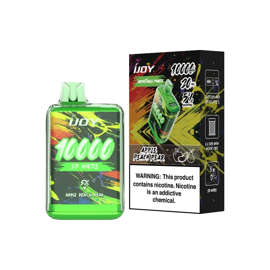 Ijoy Disposable Apple Peach Pear 10000Puff 5% 5Ct