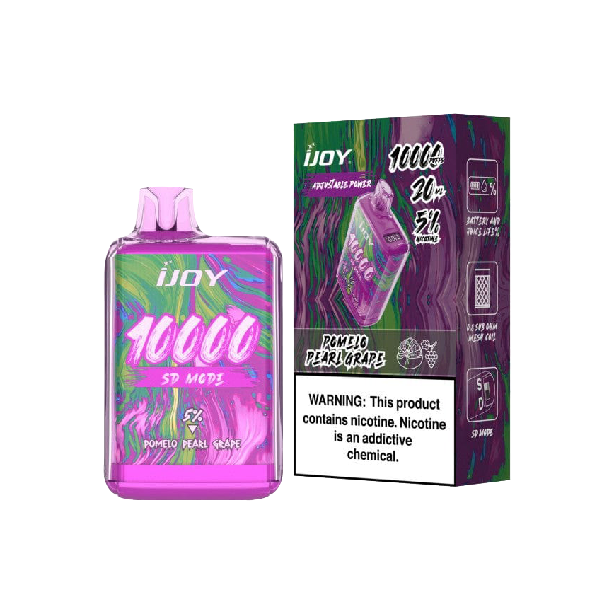 Ijoy Disposable Pomelo Pearl Grape 10000Puff 5% 5Ct