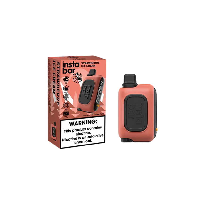 Instabar Strawberry Ice Cream 15000Puff 5Ct