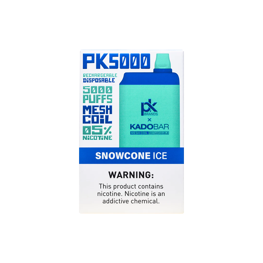 Kadobar Disposable Snowcone Ice 5000Puff 5% 5Ct