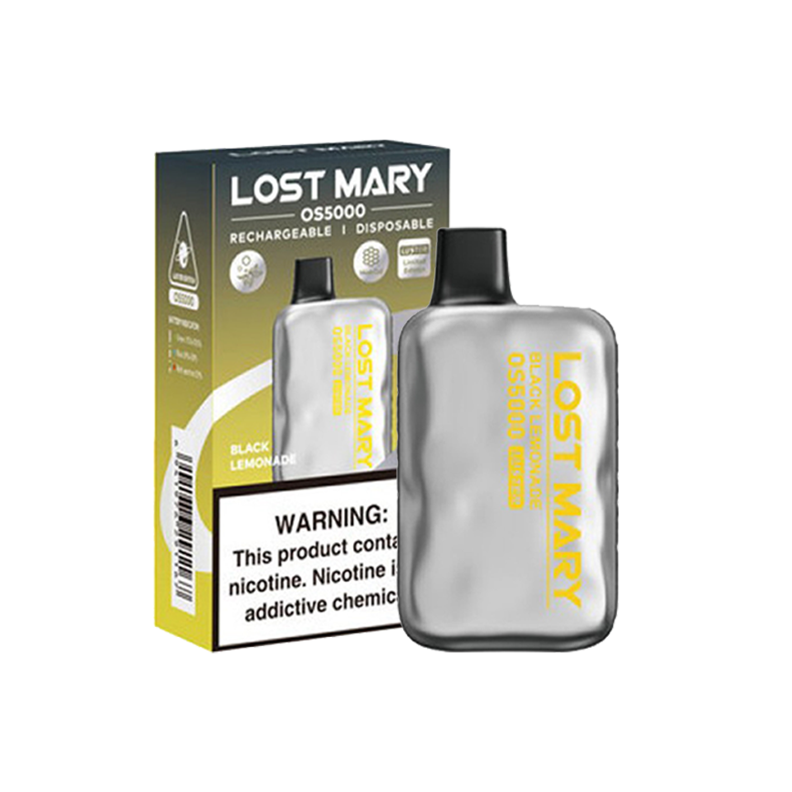 Lost Mary Disposable Black Lemonade 5000Puff 5% 10Ct