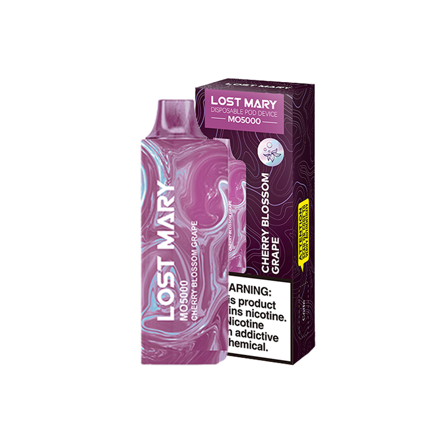 Lost Mary Disposable Cherry Blossom Grape 5000Puff 5% 10Ct