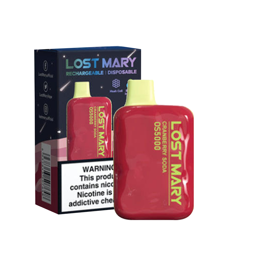 Lost Mary Disposable Cranberry Soda 5000Puff 5% 10Ct