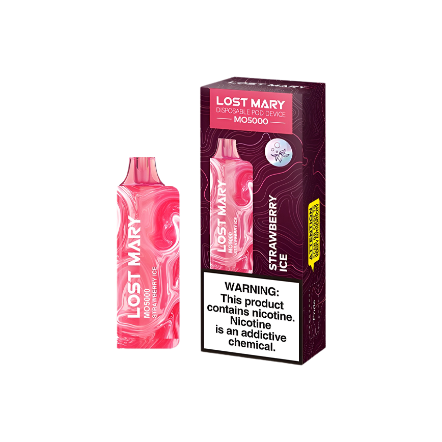 Lost Mary Disposable Device Strawberry Ice 5000Puff 5% 5CT