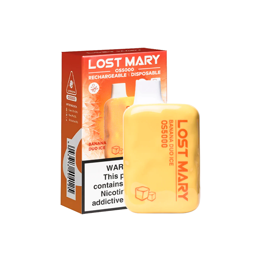 Lost Mary Disposable Disposable Banana Duo Ice 5000Puff 5% 10Ct