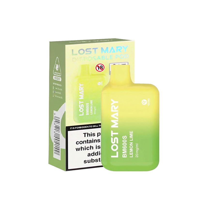 Lost Mary Disposable Lemon Lime 5000Puff 5% 10Ct