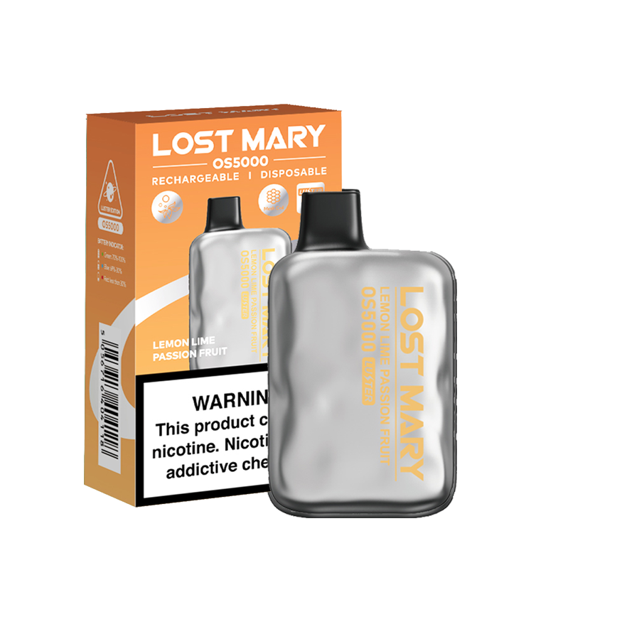 Lost Mary Disposable Lemon Lime Passion Fruit 5000Puff 5% 10Ct
