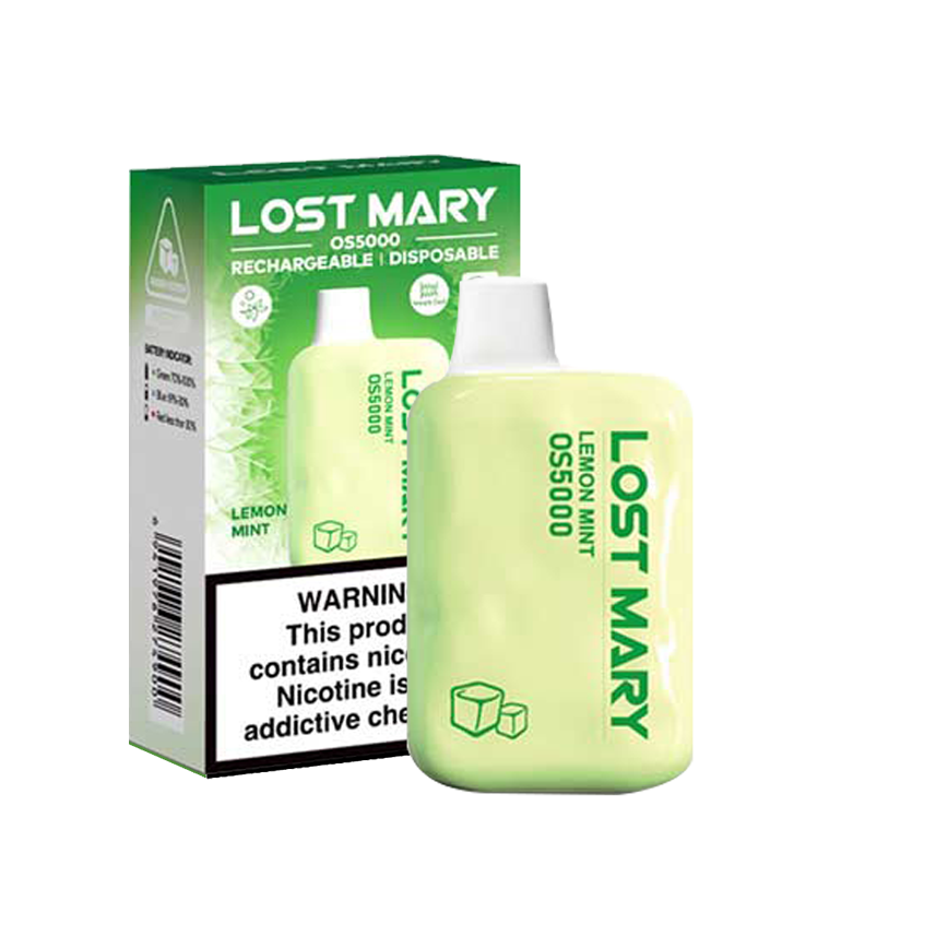 Lost Mary Disposable Lemon Mint 5000Puff 5% 10Ct