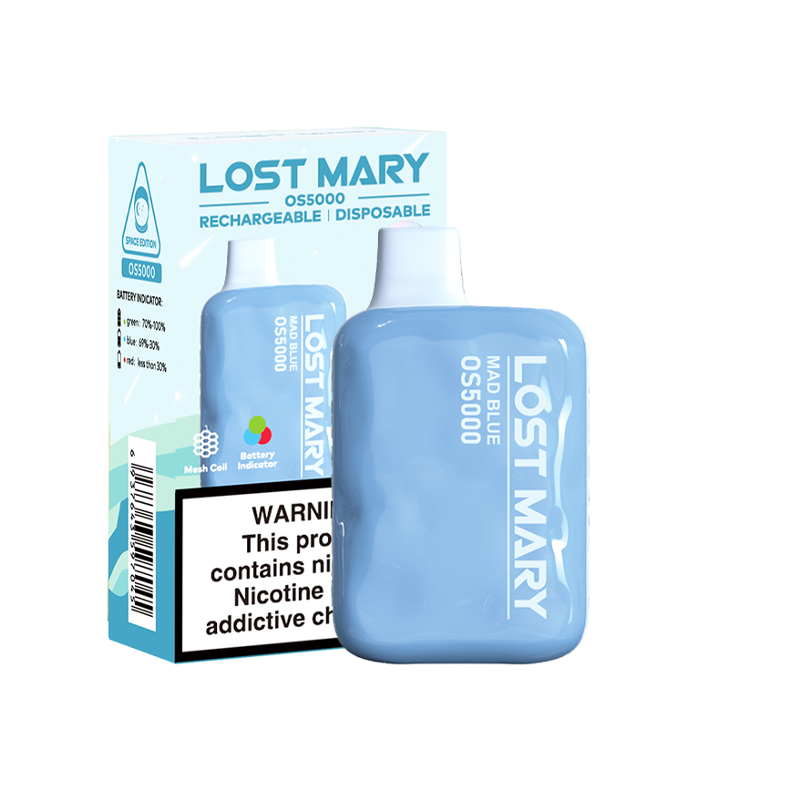 Lost Mary Disposable Mad Blue 5000Puff 5% 10Ct