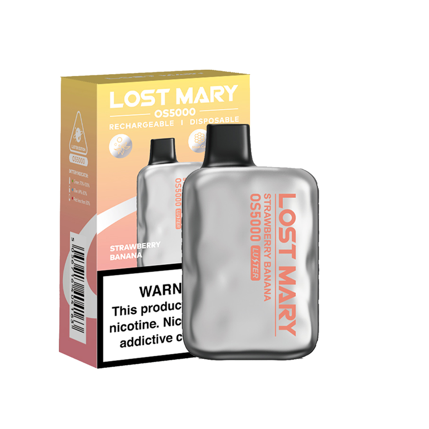 Lost Mary Disposable Strawberry Banana 5000Puff 5% 10Ct