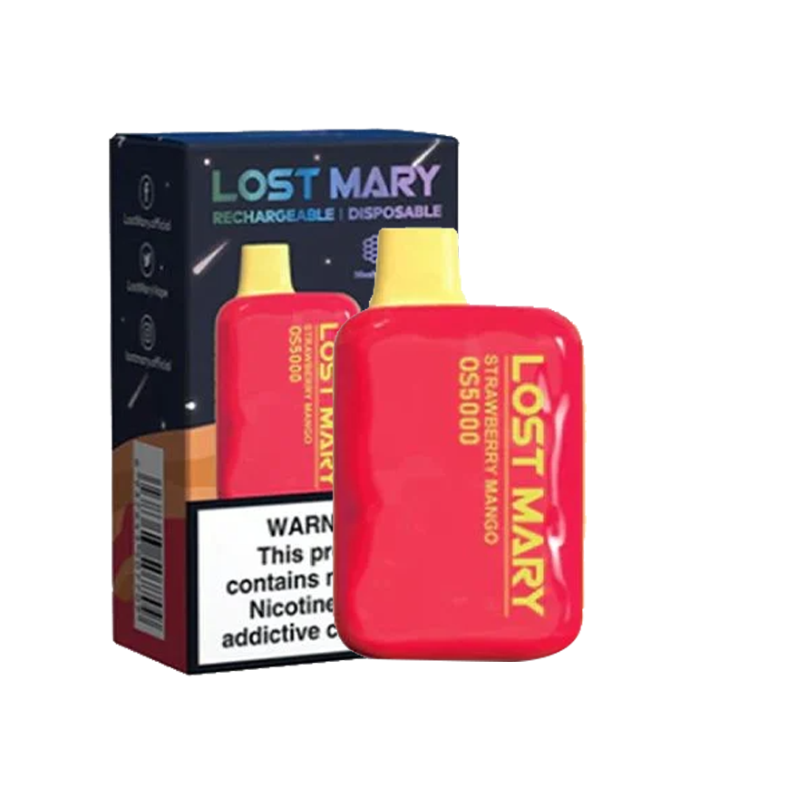 Lost Mary Disposable Strawberry Mango 5000Puff 5% 10Ct