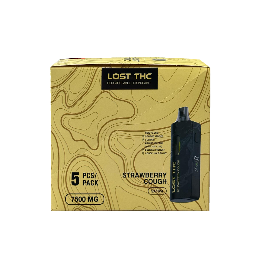 Lost Thc Strawberry Cough Sativa 7500Mg 5Ct