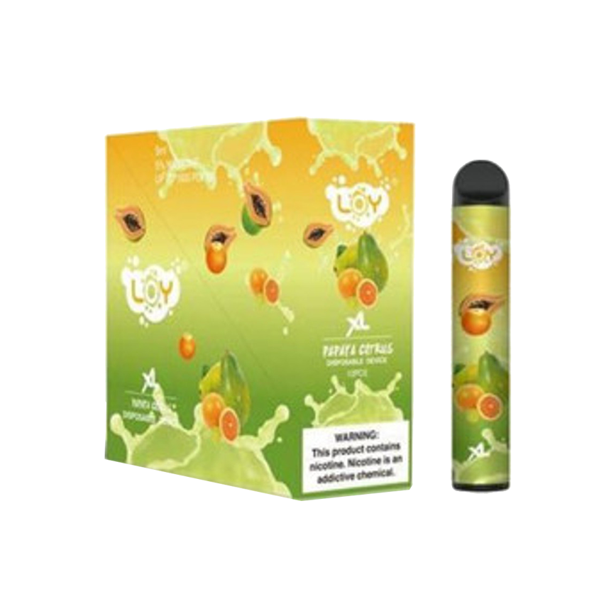 Loy Xl Disposble Papaya Citrus 1600Puff 5% 10CT