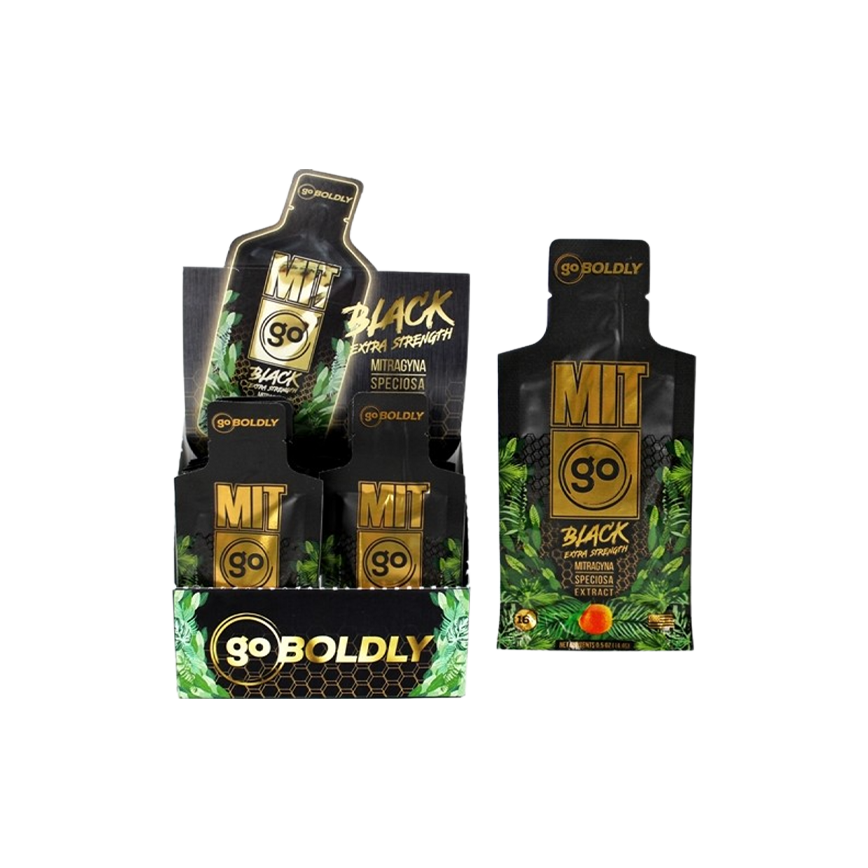 MIT 45 Go Black Extra Strength Liquid Gel Kratom Pouch 12Ct