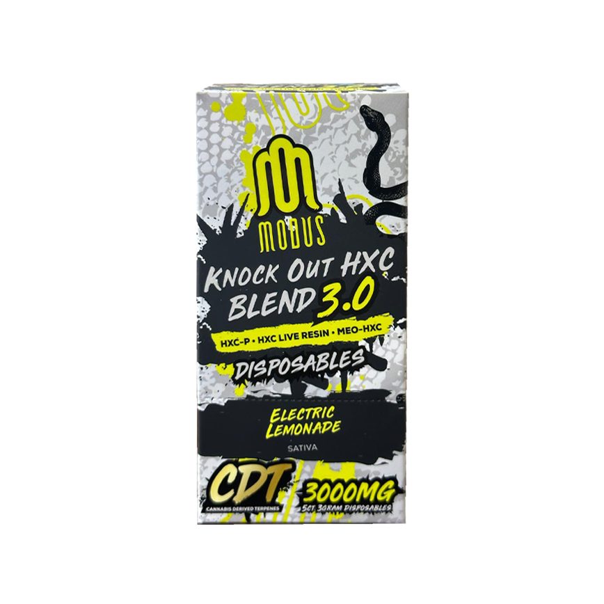 Modus Knock Out HXC Blend 3.0 Electric Lemonade Sativa 3000Mg 5Ct