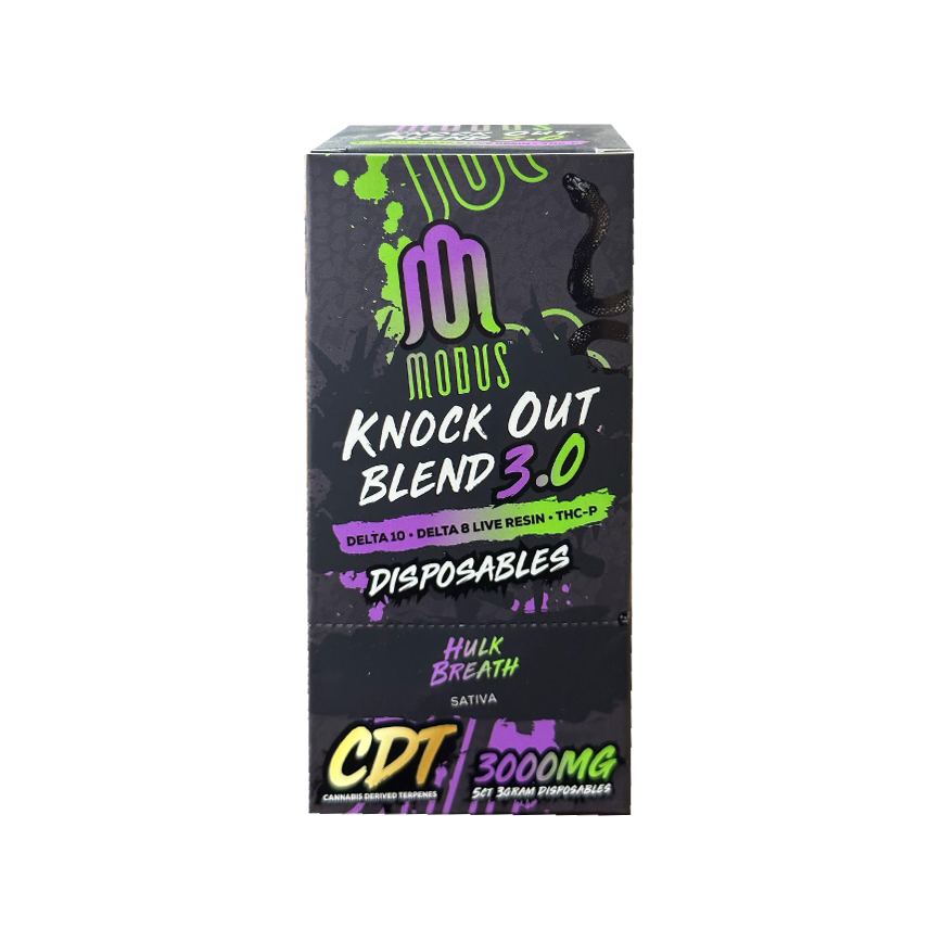 Modus Knock Out HXC Blend 3.0 Hulk Breath Sativa 3000Mg 5Ct
