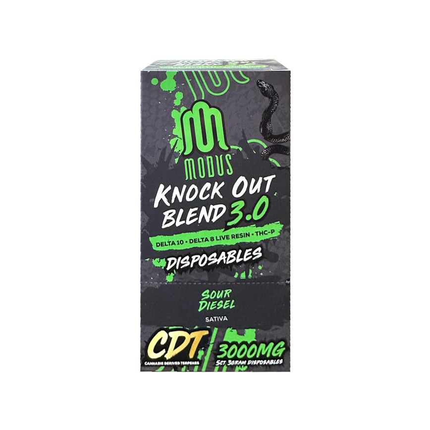 Modus Knock Out HXC Blend 3.0 Sour Diesel Sativa 3000Mg 5Ct