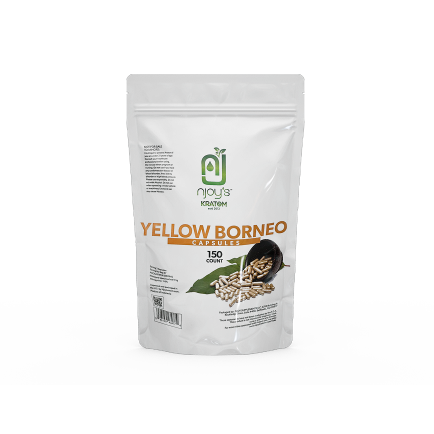 Njoys Kratom Yellow Borneo Capsules