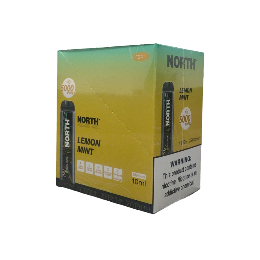 North Disposable Lemon Mint 5000Puff 5% 10Ct