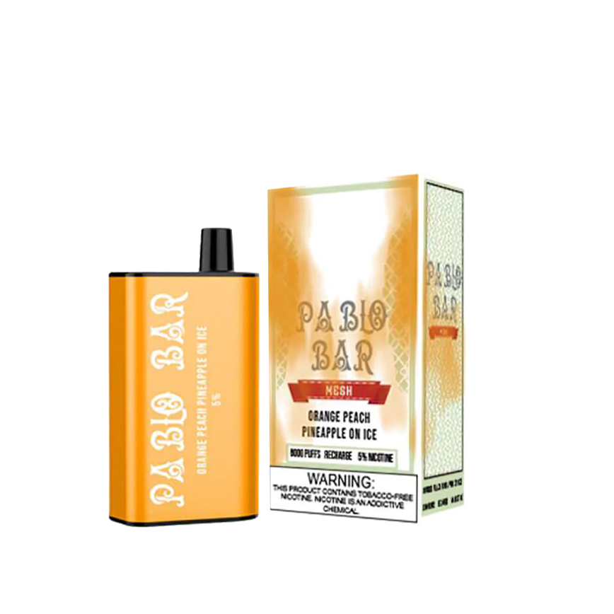 Pablo Bar Disposable Mesh Orange Peach Pineapple On Ice 6000Puff 5% 5Ct