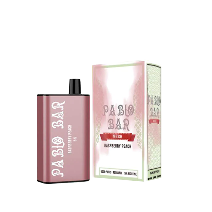 Pablo Bar Disposable Mesh Raspberry Peach 6000Puff 5% 5Ct