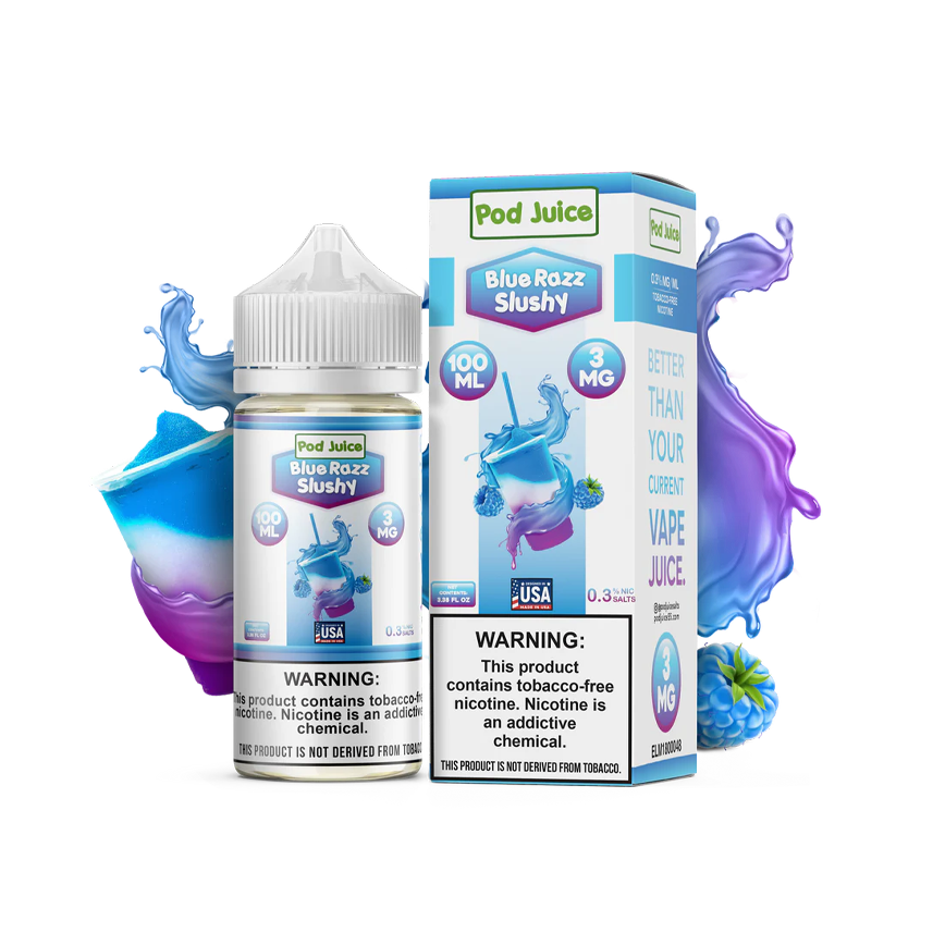 Pod Juice Blue Razz Slushy 100Ml
