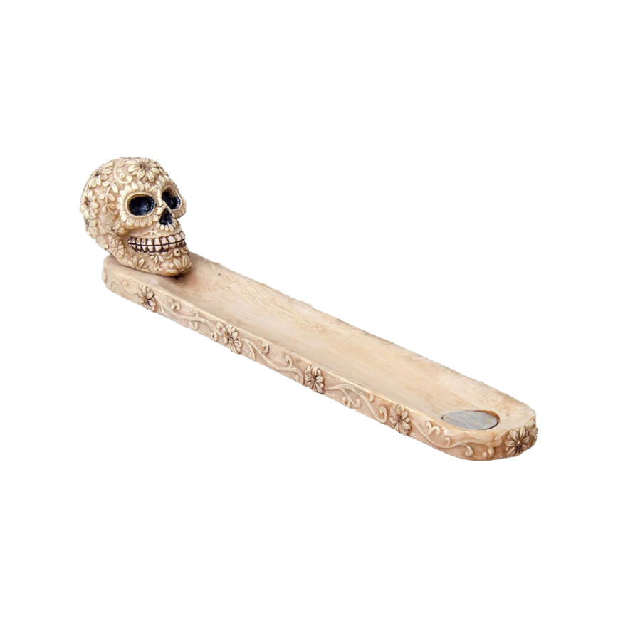 Poly Resin Sugar Skull Incense Burner