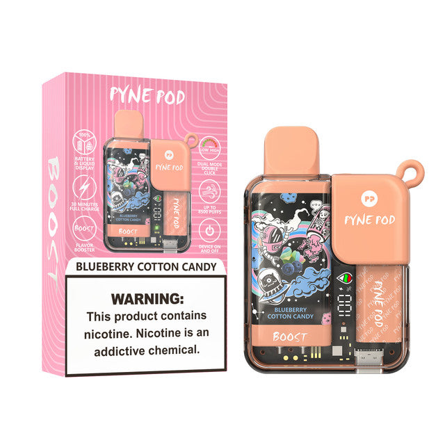 Pyne Pod Disposable Blueberry Cotton Candy 8500Puff 5% 5Ct