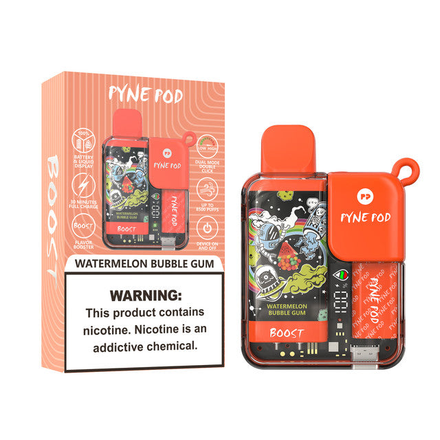 Pyne Pod Disposable Watermelon Bubble Gum 8500Puff 5% 5Ct