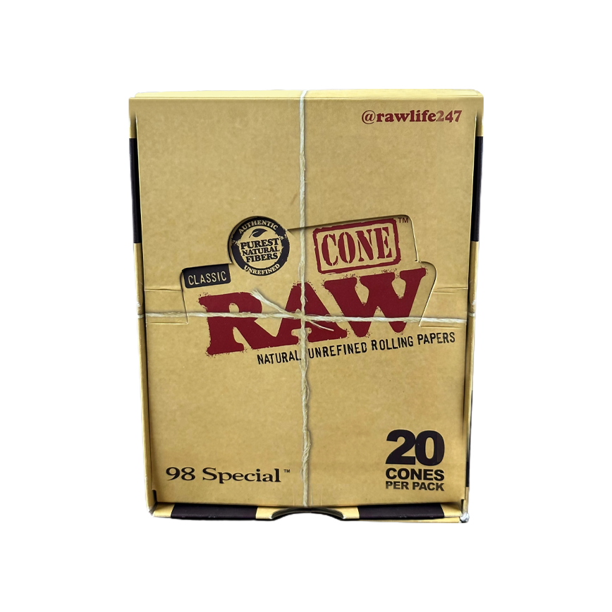 Raw Classic Cone Rolling Papers 98 Special 20Ct