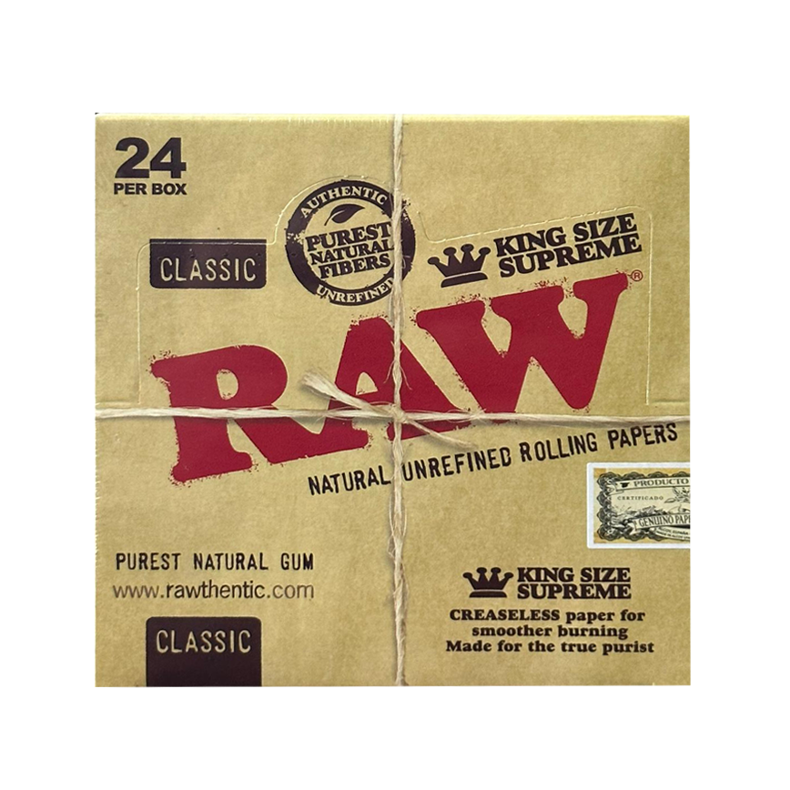 Raw Classic Rolling Papers King Size Supreme 24Ct