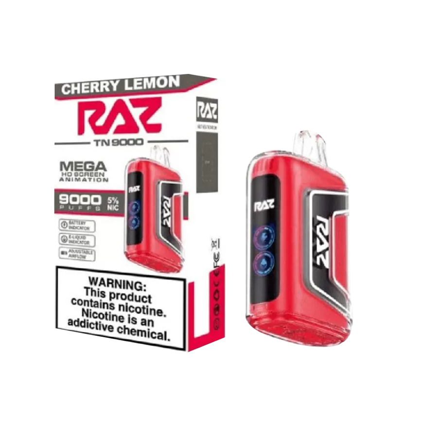 Raz Cherry Lemon Tn9000Puff 5% 5Ct