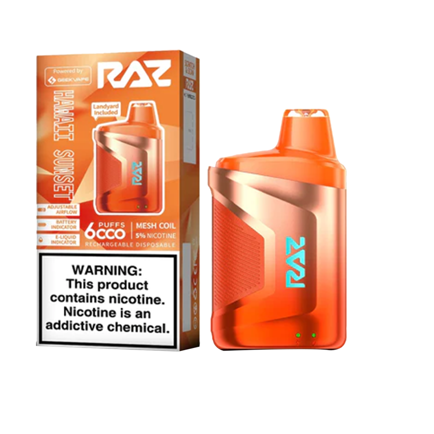 Raz Hawaii Sunset 6000Puff 5% 10Ct