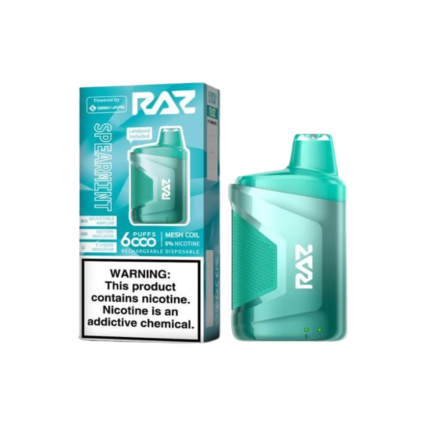 Raz Spearmint 6000Puff 0% 10Ct