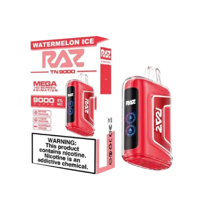 Raz Watermelon Ice Tn9000Puff 5% 5Ct