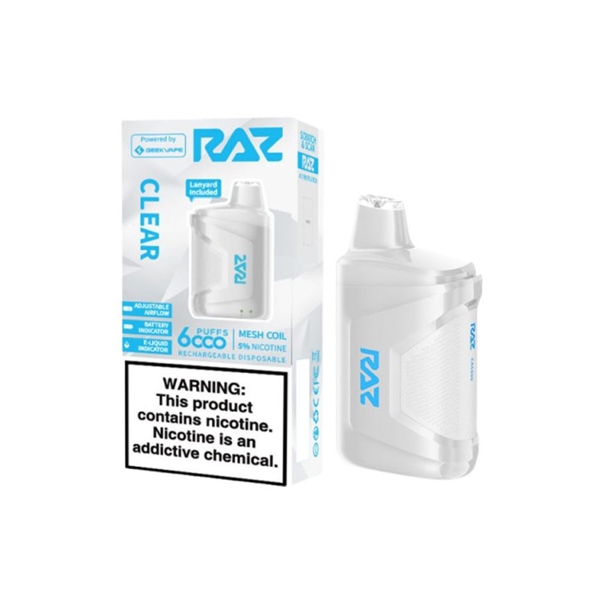 Raz Clear 6000Puff 5% 10Ct