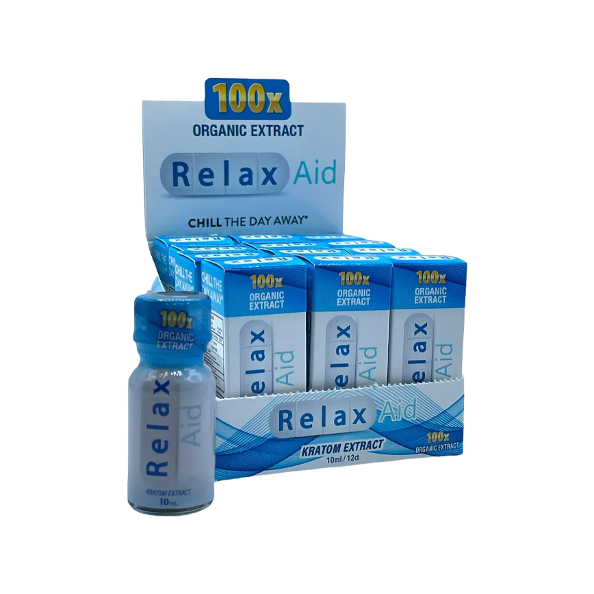 Relax Aid Kratom Extract 100x 10Ml 12Ct