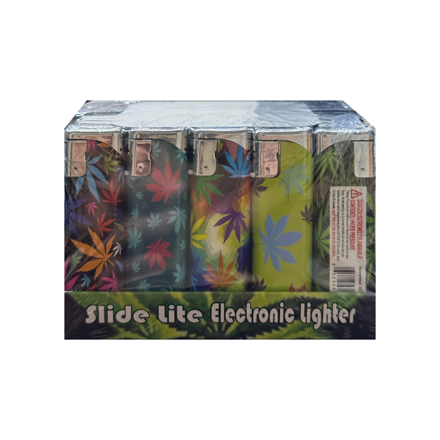 Slide Lite Electronic Lighters 50Ct