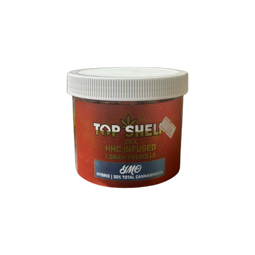 Top Shelf HHC Infused TMO Hybrid 1G Pre Rolls 25Ct