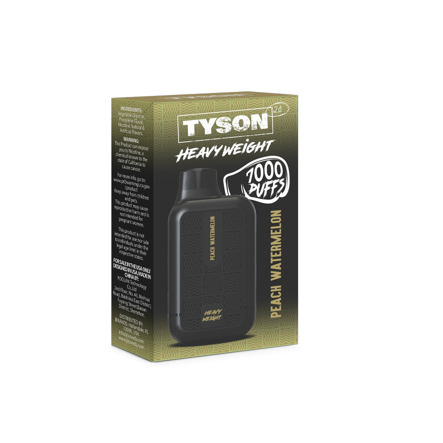 Tyson Disposable Peach Watermelon 7000Puff 5% 10Ct